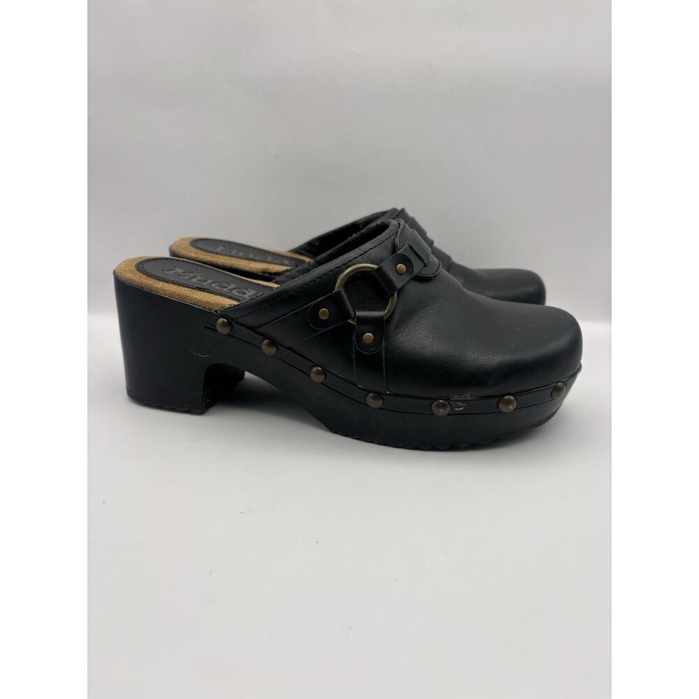 Mudd Y2K Chunky Black Platform Clogs Women Size 8